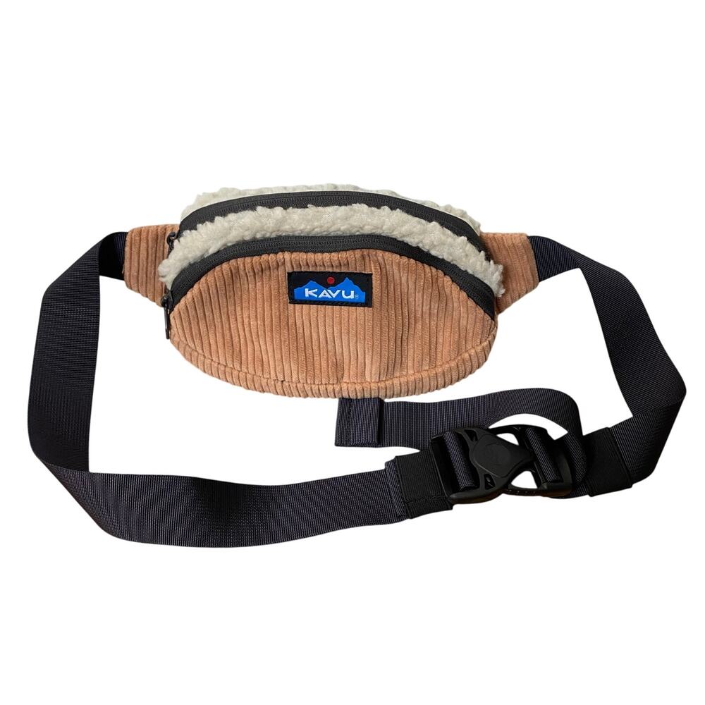 KAVU Snuggy Spectator Belt Fanny Waist Bag Sherpa Corduroy